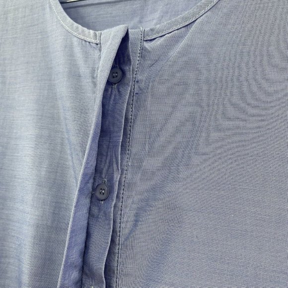 Pomander Place Tuckernuck Women's Chambray Lucy Dress Blue Tier Tie Waist Mini M - Picture 7 of 12